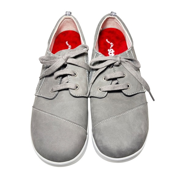 SAS Shoes - SAS Womens Gray Nubuck Leather Low Top Walking Shoes Lace Up Sneaker Size 9